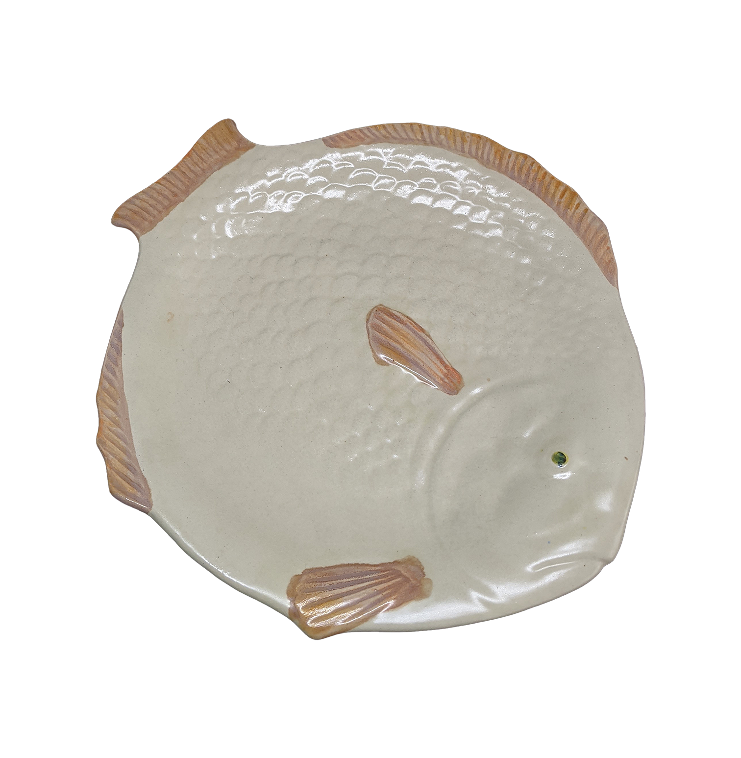 CREAM AND PINK FISH PLATES MOLLUSC HOUSE